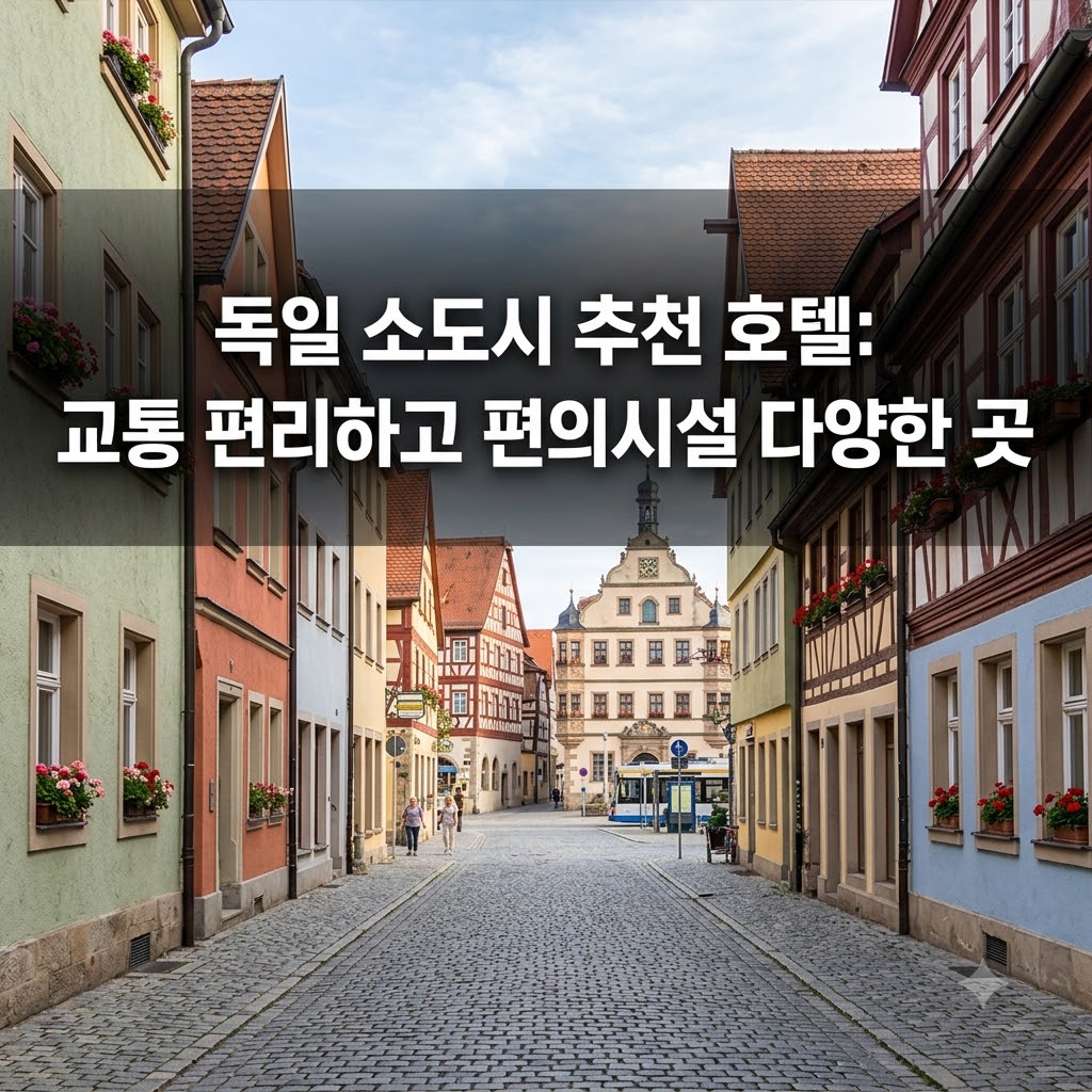 독일 소도시 호텔 추천 대중교통 이동이 편리하고 부대시설이 다양한 곳