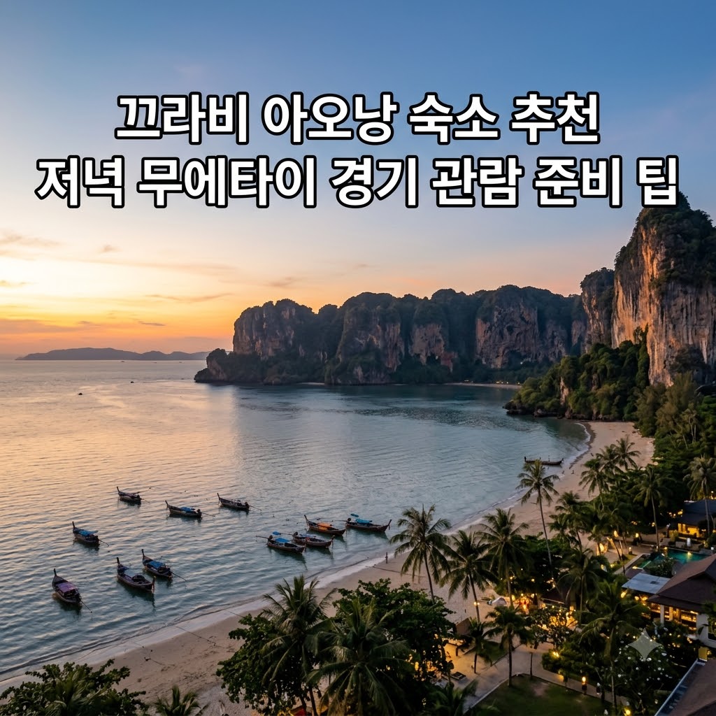 끄라비 아오낭 숙소 추천 저녁 무에타이 경기 관람 준비 팁
