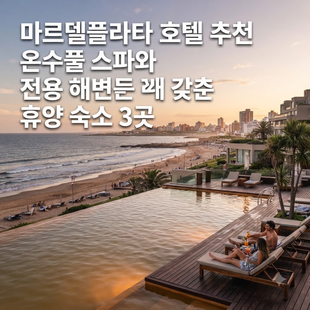 마르델플라타 호텔 추천 온수풀 스파와 전용 해변 갖춘 휴양 숙소 3곳