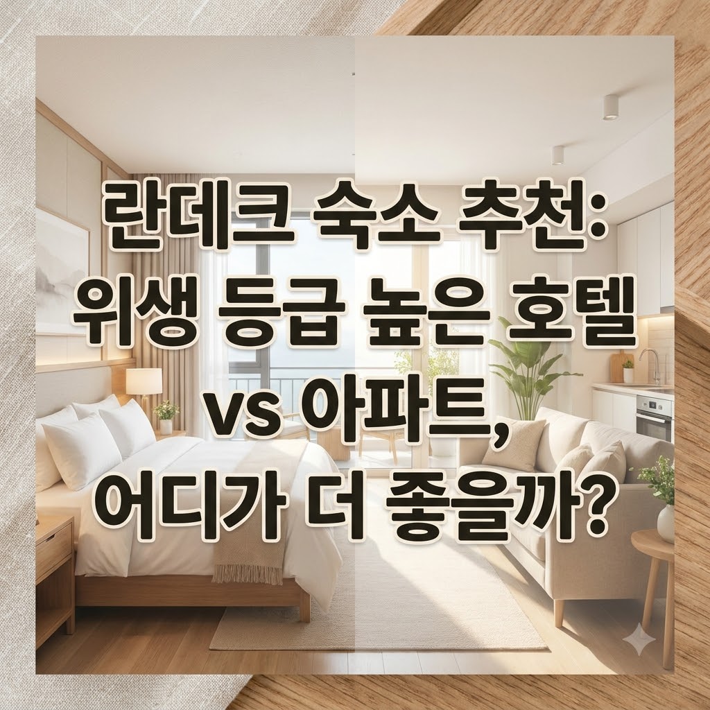 란트에크 숙소 추천 위생 평점이 높은 호텔과 아파트형 중 어디가 좋을까?