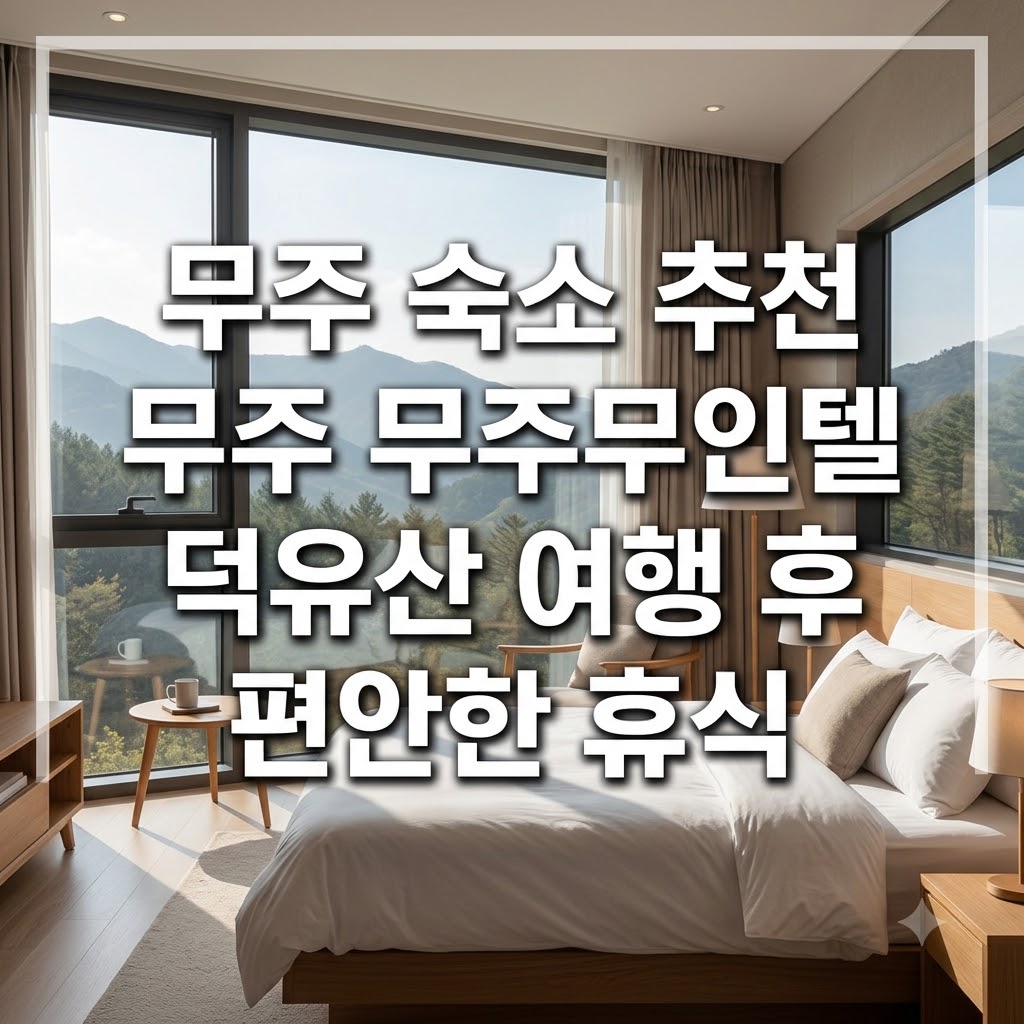 무주 숙소 추천 무주 무주무인텔 덕유산 여행 후 편안한 휴식