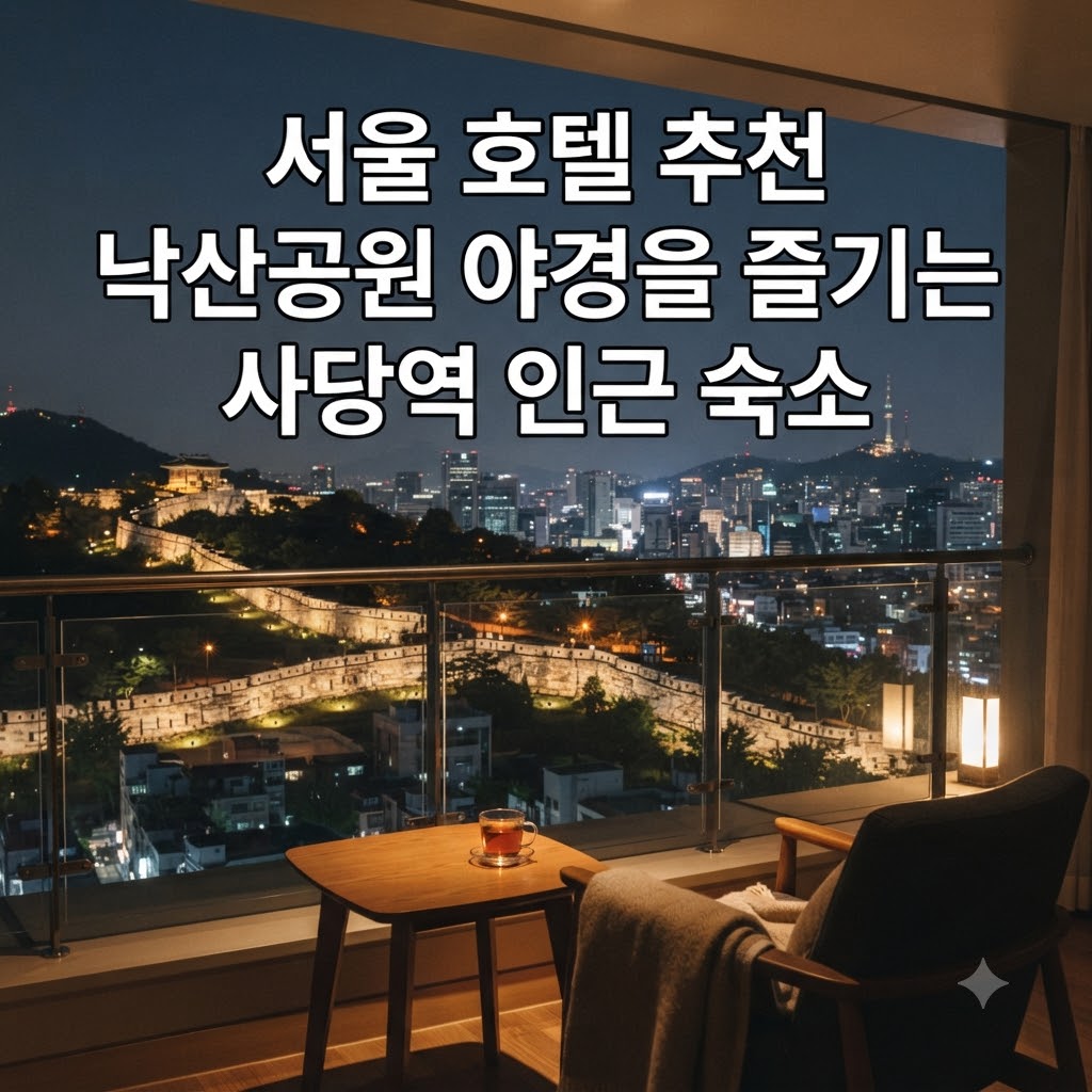 서울 호텔 추천 낙산공원 야경을 즐기는 사당역 인근 숙소