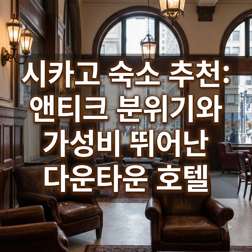 시카고 숙소 추천 앤틱 감성과 가성비가 뛰어난 중심가 호텔