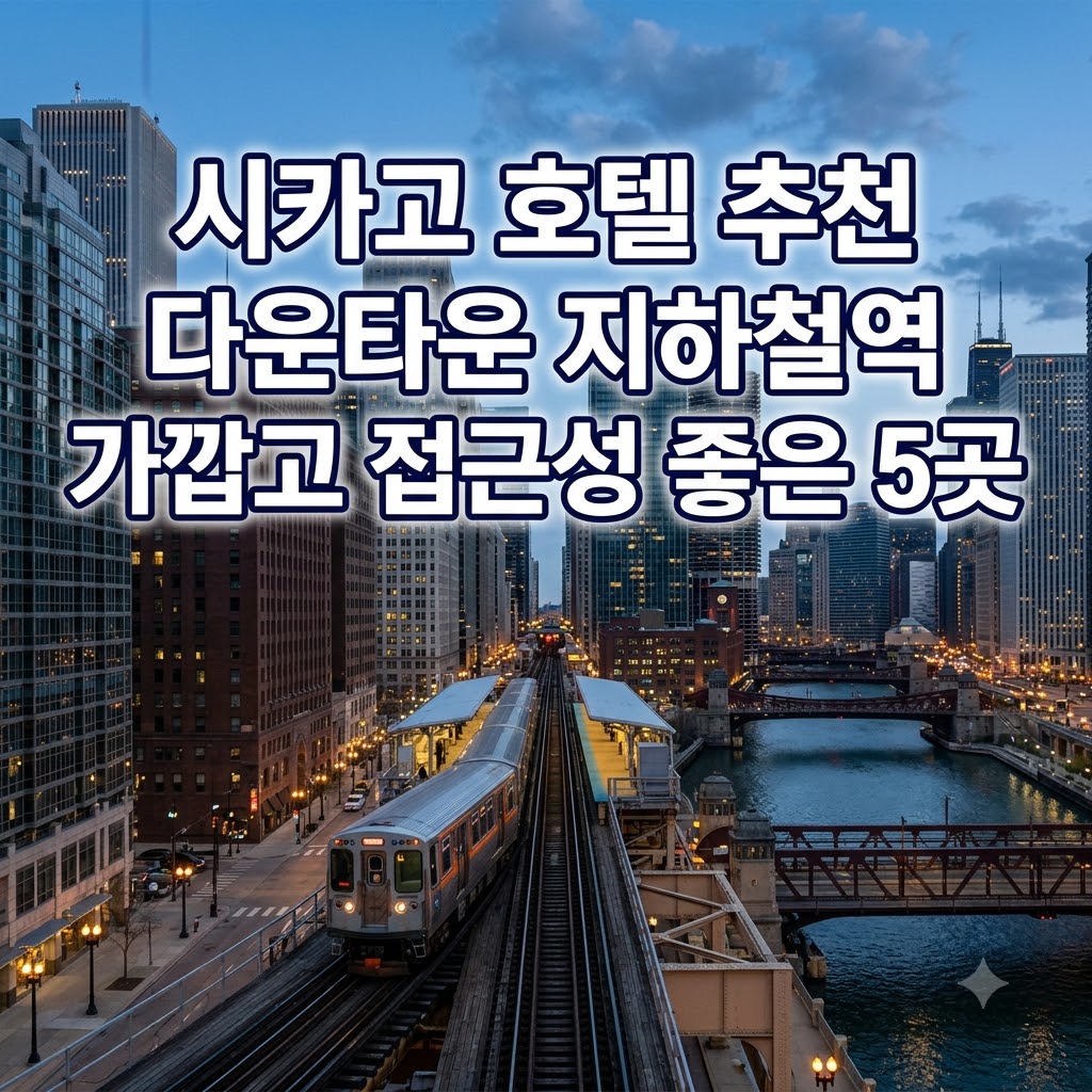 시카고 호텔 추천 다운타운 지하철역 가깝고 접근성 좋은 5곳
